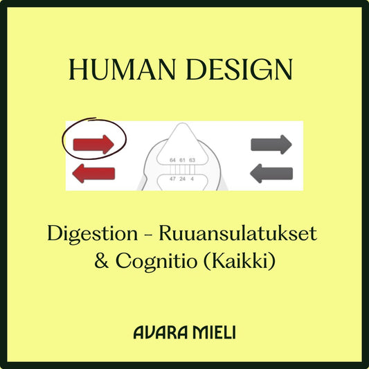 Human Design Ruuansulatukset + Kognitiot