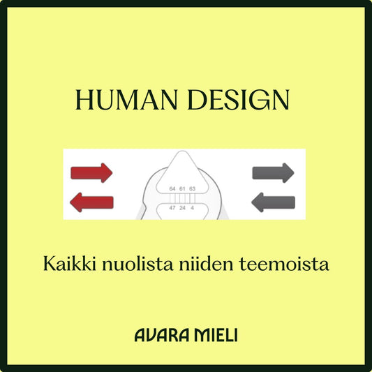 PAKETTI: Human Design nuolet ja kaikki niiden teemat