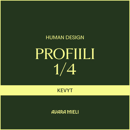Human Design Profiili 1/4